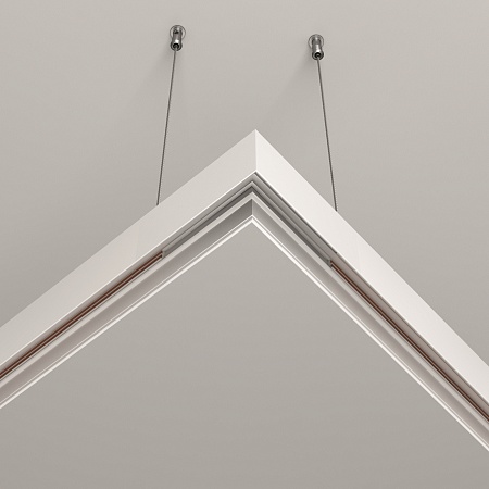 Коннектор угловой Exility накладной белый - фото