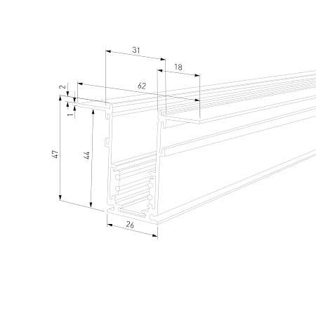 Slim Magnetic Шинопровод встраиваемый черный (2м) 85087/00 85087/00 Elektrostandard - фото