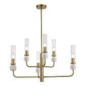 Светильник подвесной ST-Luce латунь/прозрачный E14 6*40W SL1244.303.06