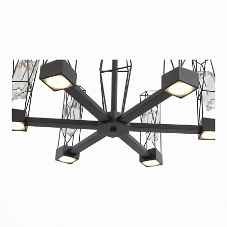 Люстра подвесная ST-Luce Серый графит/Серый графит, Прозрачный LED 6*8W 4000K SL815.303.06 - фото