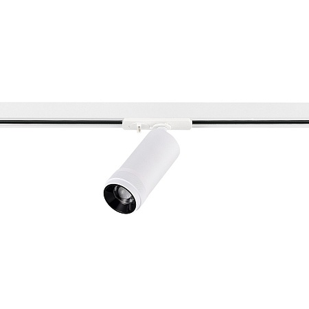 Св-к трек. Zoom Белый LED 1*10W 4000K 900Lm Ra 10-55° IP20 D55xH125 220V ST385.546.10 - фото
