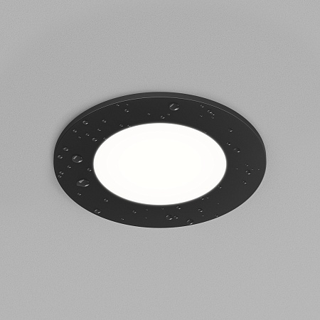 DK3101-BK Встраиваемый влагозащищенный светильник, IP65, до 10 Вт, LED, GU5,3, черный - фото