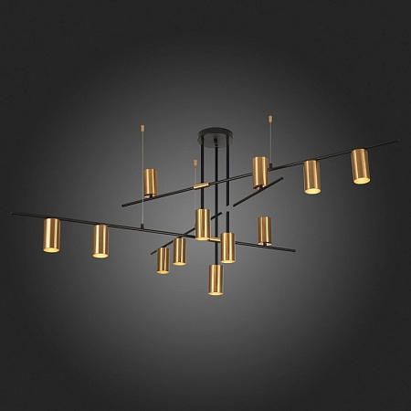 Светильник потолочный ST-Luce Черный/Латунь GU10 12*7W SL1206.402.12 - фото