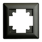 Рамка STEKKER, PFR00-7001-05 1-местная, пластик, серия Катрин, черный