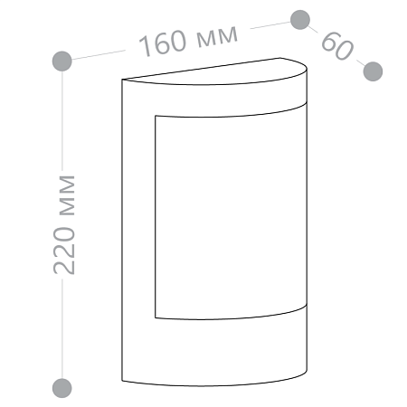 Светильник садово-парковый Feron DH018, на стену,E27 230V, серый - фото