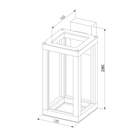 Уличный настенный светодиодный светильник Frame 3000K чёрный 1527 TECHNO LED черный Elektrostandard - фото