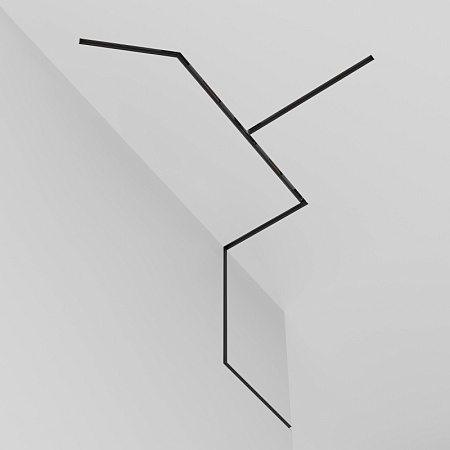 Трековая система Technical встраиваемая магнитная чёрная 380x160 TS-L-380-TR031-2-18W3K-B