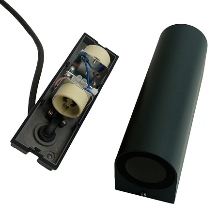 Светильник садово-парковый Feron DH024, на стену, 2*GU10 MR11 230V, черный - фото