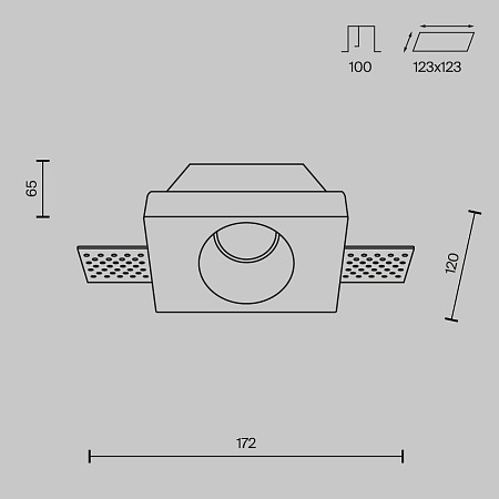 Встраиваемый светильник Technical Gyps Modern DL001-WW-01-W - фото