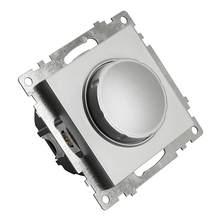 Выключатель диммирующий TRIAC(механизм), STEKKER GLS10-7106-03, 250V, 500W, серия Катрин, серебро - фото