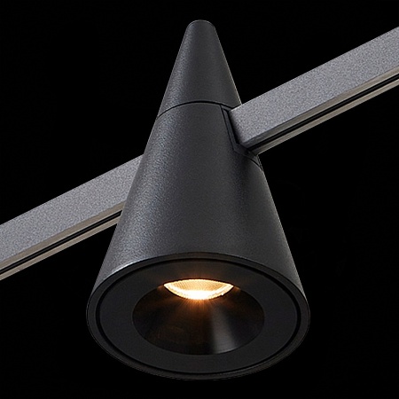 Магнитный трековый светильник FARM Черный LED 1*5W 3000K 325Lm Ra90 60 IP20 D70xH115 24 ST813.406.05 - фото