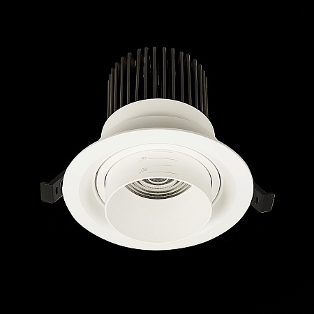 Св-к встр. Zoom Белый LED 1*12W 3000K 960Lm Ra90 15°-60° IP20 D115xH95 170-240V ST701.538.12 - фото