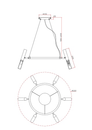 Люстра Freya FR6109PL-06G - фото