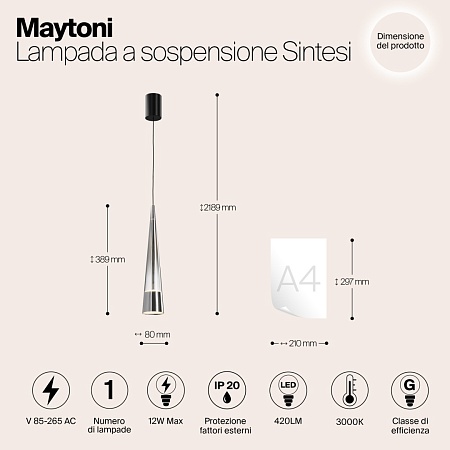 Подвесной светильник Maytoni Sintesi P090PL-L12CH3K - фото