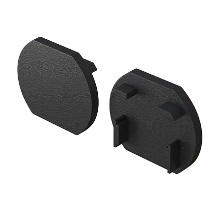 Заглушка для круглового шинопровода, 2 шт. Basity, черный - фото