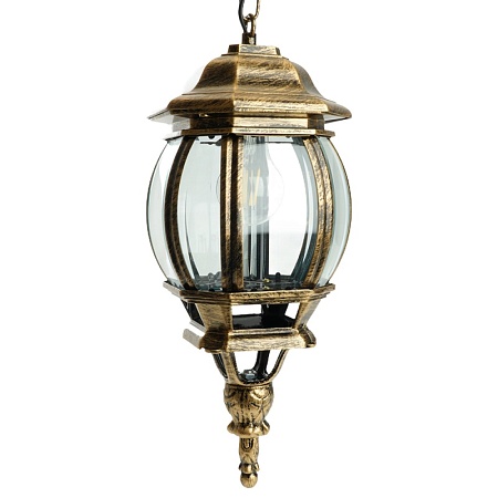 Светильник садово-парковый Feron 8105/PL8105 восьмигранный на цепочке 100W E27 230V, черное золото - фото