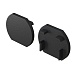 Заглушка для круглового шинопровода, 2 шт. Basity, черный - фото