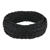 Ретро кабель витой 3х2,5 черный 50 м Ретро кабель витой  3х2,5 (черный)