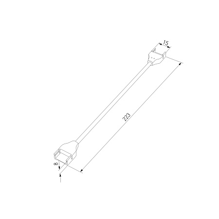Коннектор для лент COB 24V 480Led 14W IP68 гибкий двусторонний 95132/00 Elektrostandard - фото