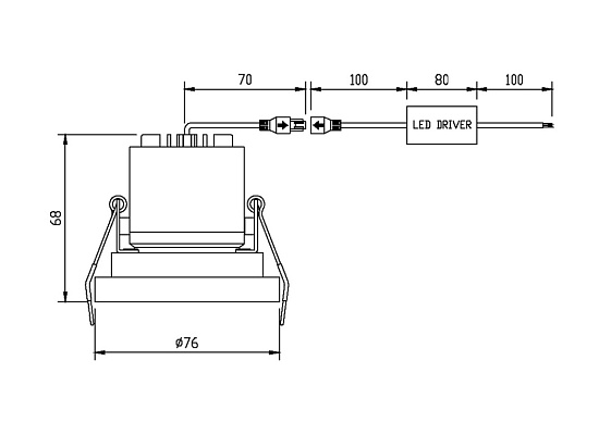 Встраиваемый светильник Technical Kappell DL040-L10B4K - фото