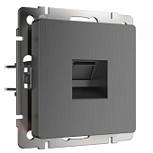 Розетка Ethernet RJ-45 графит рифленый WL04-RJ-45