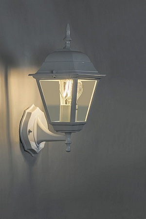 Светильник садово-парковый Feron 4101/PL4101 четырехгранный на стену вверх 60W E27 230V, черный - фото