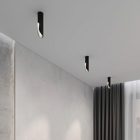 Светильник потолочный светодиодный Apex 7W 4000K черный 25113/LED Elektrostandard - фото