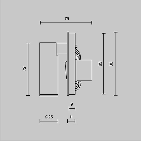Настенный светильник (бра) Technical Mirax C040WL-L3B3K - фото