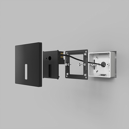 DK1030-BK Светильник встраиваемый в стену, IP 20, LED 3000K, 3 Вт, черный, алюминий - фото