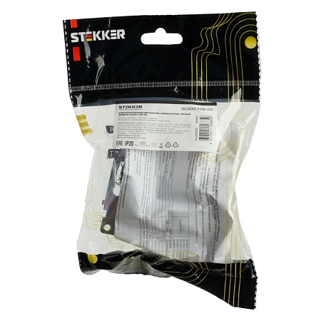 Кабельный вывод (механизм), STEKKER, серия Катрин, черный, GLS00-7116-05 - фото