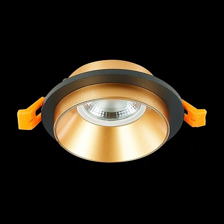 Св-к встр. Черный GU10 1*50W IP20 D92xH38 220V Без ламп ST206.248.01 - фото