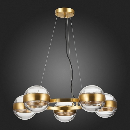 Светильник подвесной ST-Luce Латунь/Прозрачный G9 5*5W SL1156.303.05 - фото
