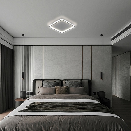 Светильник потолочный Feron ML1828 на подвесе  MR16 35W 230V, черный, золото 55*200 - фото