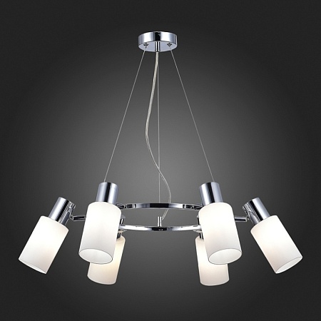 Светильник подвесной Хром/Белый E14 6*60W SLE1139-103-06 - фото