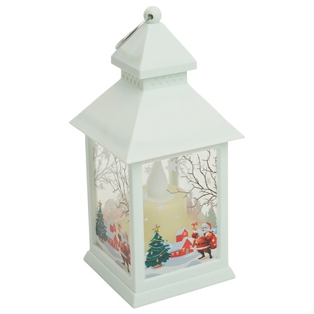 Световая фигура Свеча "Рождество" 1LED (батарейки в компл), 13,5см, белый, LT129 - фото