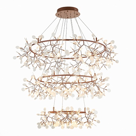 Люстра подвесная ST-Luce Медный/Белый LED 486*0,5W 3500K (из 3-х коробок) SL379.203.486 - фото