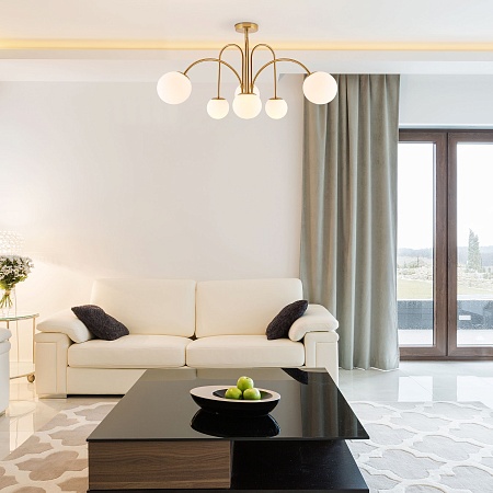 Потолочный светильник Eurosvet 30177/6 латунь - фото