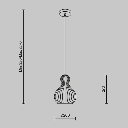 Подвесной светильник Maytoni Roots MOD192PL-01W - фото