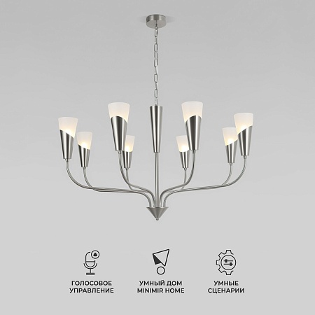 Подвесной светильник Eurosvet 60167/8 никель - фото