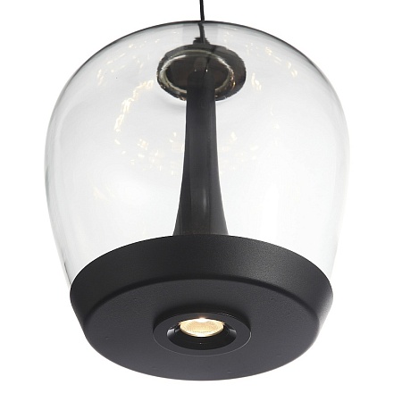 Светильник подвесной ST-Luce Черный/Прозрачный, Черный LED 1*17W 3000K SL6014.423.01 - фото