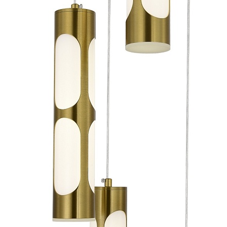 SL6237.303.05 Светильник подвесной ST-Luce латунь/белый LED 5*6W 4000K DALLAMOS - фото