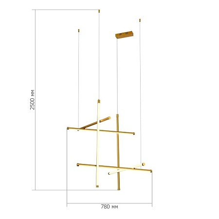 Светильник подвесной ST-Luce Матовое золото LED 1*70W 3000K SL6207.203.70 - фото