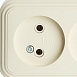 Розетка 2-местная б/з STEKKER, PST16-30-20 (RA 16-237-БЖ), пластик АВС, 250В, 16А, IP20, слоновая кость - фото