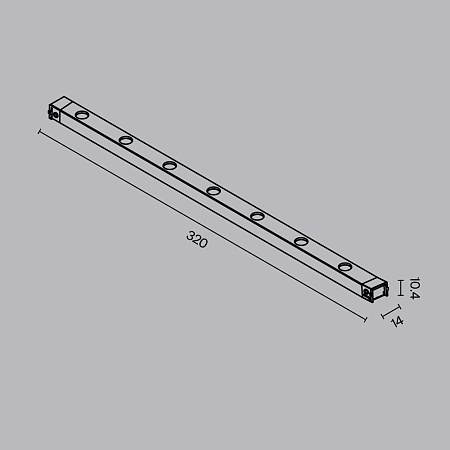 Трековая система Technical накладная низковольтная (48 Вольт) чёрная 300x300 TS-P-300-TR174-1-12WTW-M-B