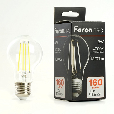 Лампа светодиодная Feron.PRO LB-1108 Шар E27 1300LM 8W 175-265V 4000K - фото