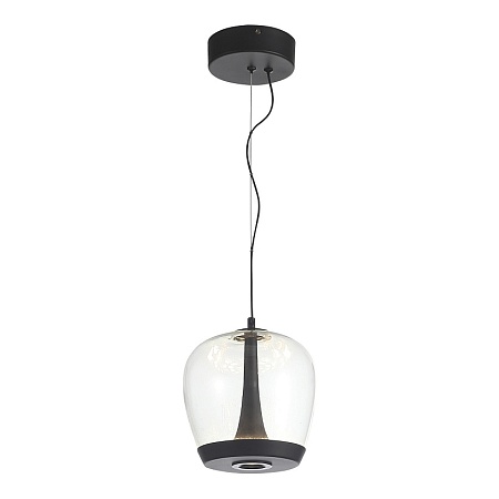 Светильник подвесной ST-Luce Черный/Прозрачный, Черный LED 1*17W 3000K SL6014.423.01 - фото